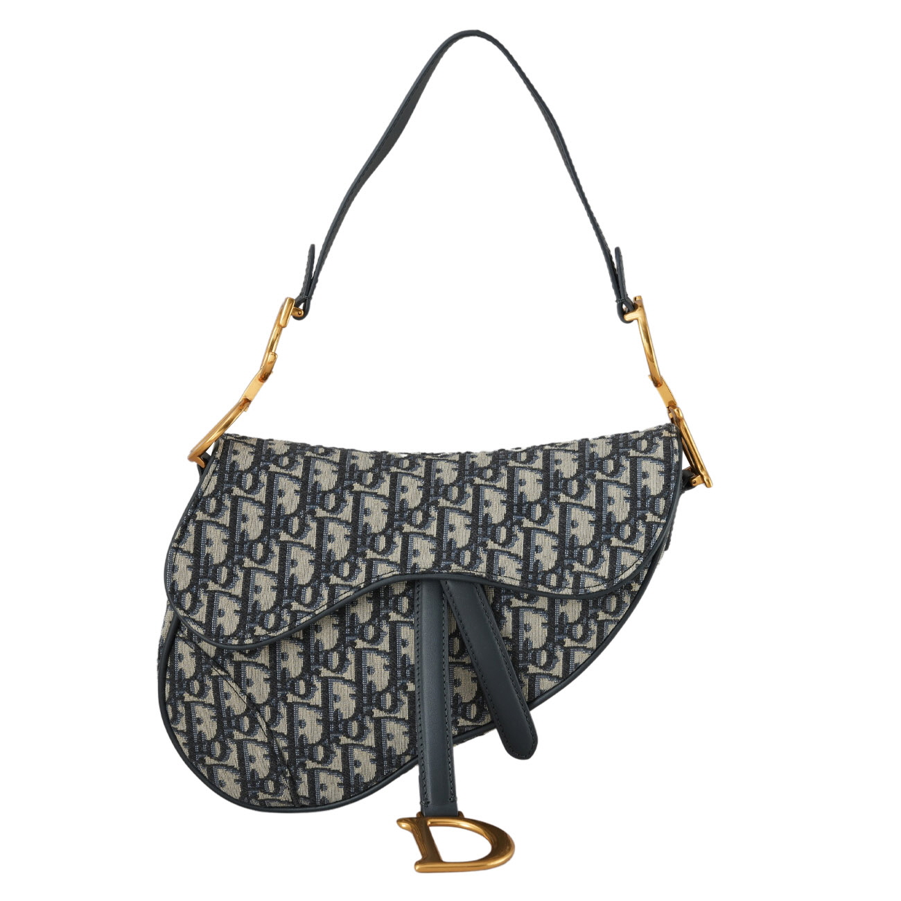 CHRISTIAN DIOR(USED)크리스찬디올 오블리크 새들백 미듐